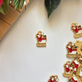 Santa's Sleigh Enamel Craft Charm